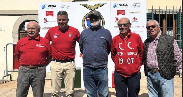 I presidenti del CC Appenninico 1907; da sinistra Grifoni, Quartani, Rossi, Parigi e Spacchini