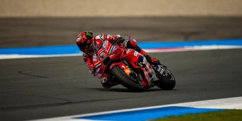 Pecco Bagnaia sulla sua Ducati