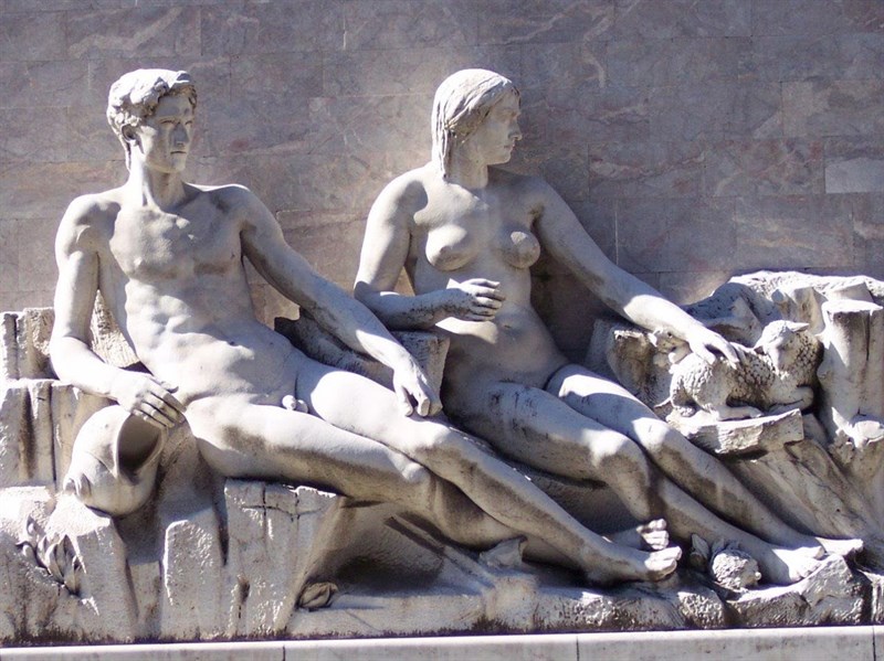 il gruppo scultoreo nel suo splendore