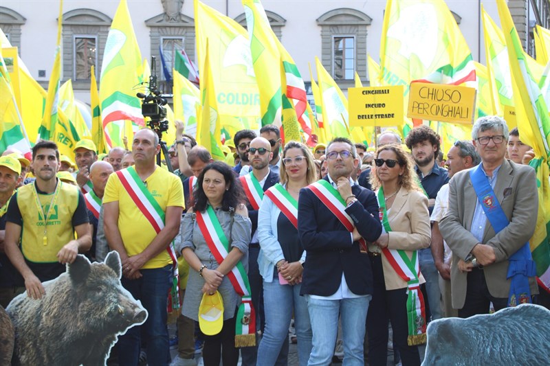 La manifestazione degli agricoltori