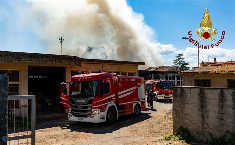 Il vasto incendio