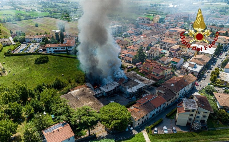 Il vasto incendio