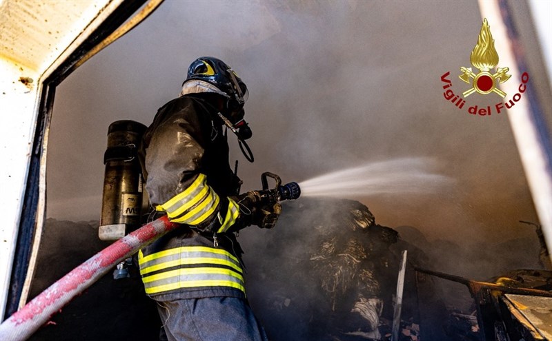 Il vasto incendio