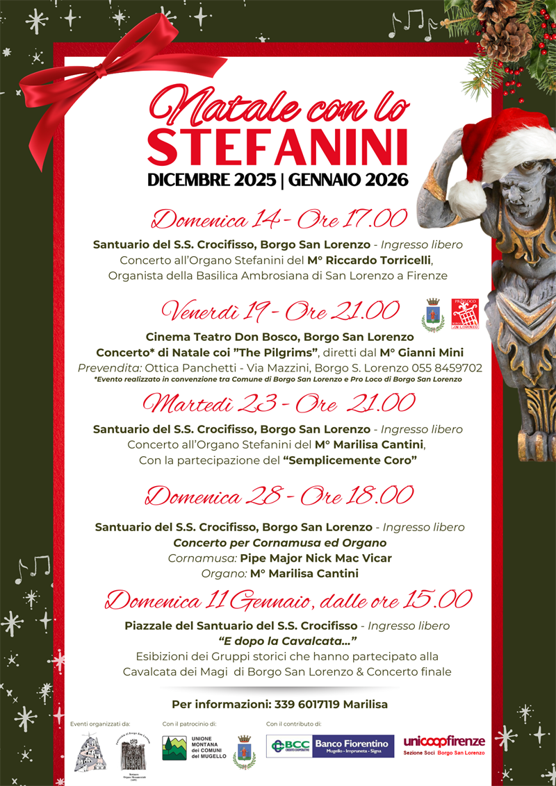 La locandina degli eventi