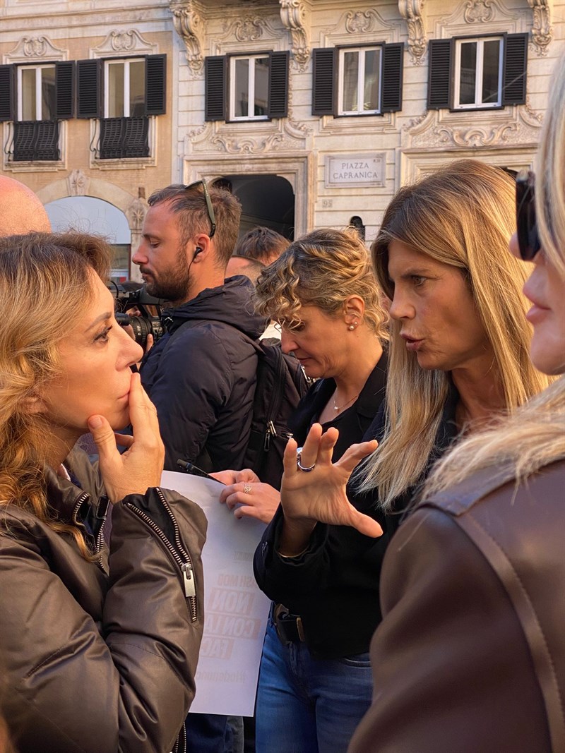 Un momento del flash mob