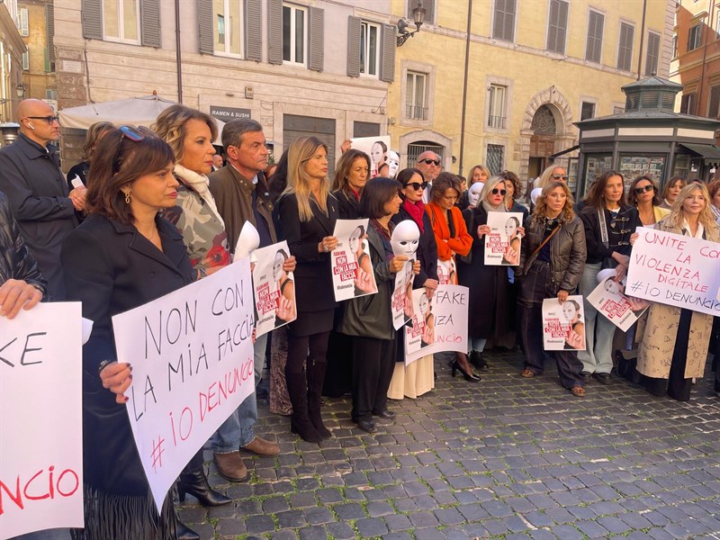 Un momento del flash mob