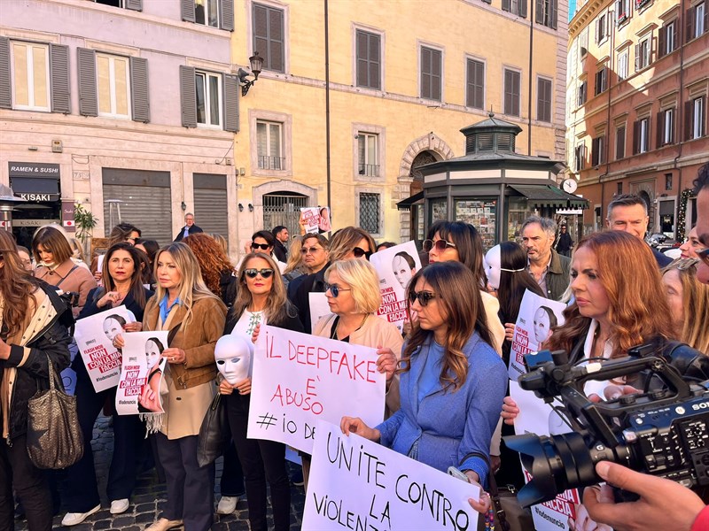 Un momento del flash mob