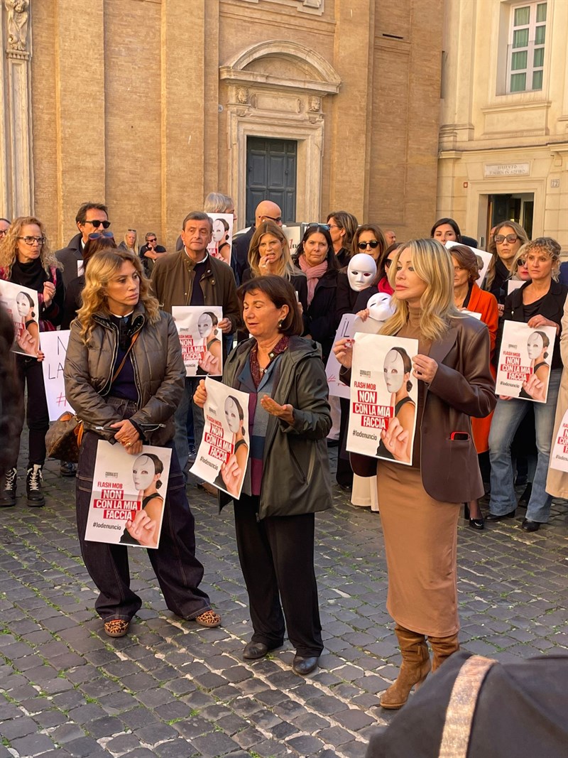 Un momento del flash mob