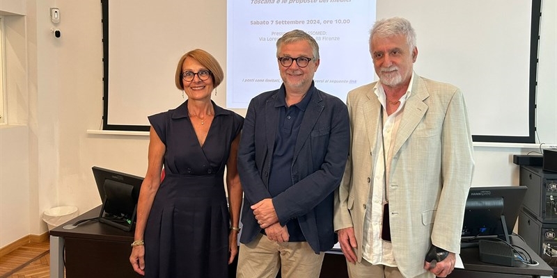 Vignozzi, Bezzini e Dattolo durante la conferenza stampa.