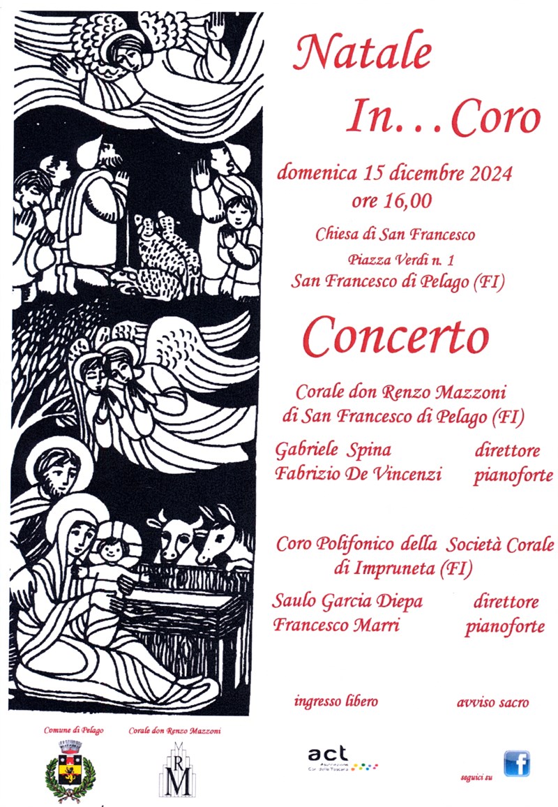 Locandina dell'evento "Natale In... Coro" della Corale Don Renzo Mazzoni