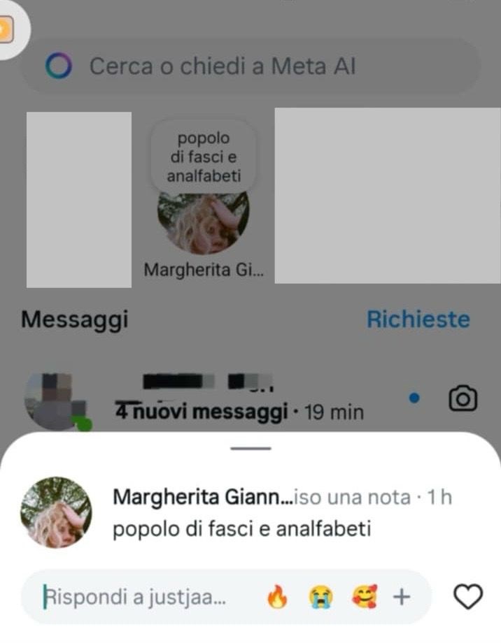 Il post in questione