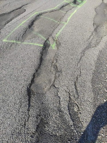 Attuali condizioni del tratto stradale che Montebonello porta a Vetrice e poi al Mulino a Vento