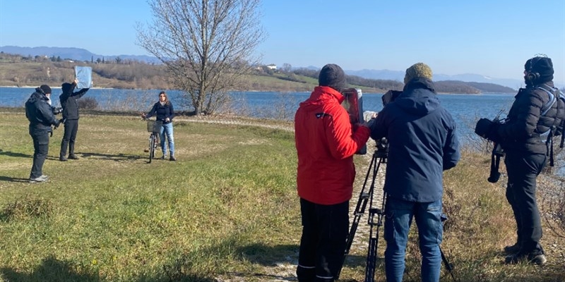 Telecamere della troupe RAI "Il provinciale" in azione