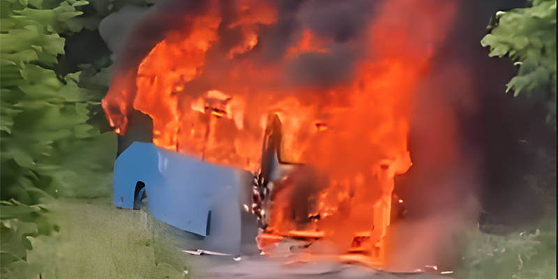 Incendio a un pullman sulla strada tra San Godenzo e Castagno d'Andrea