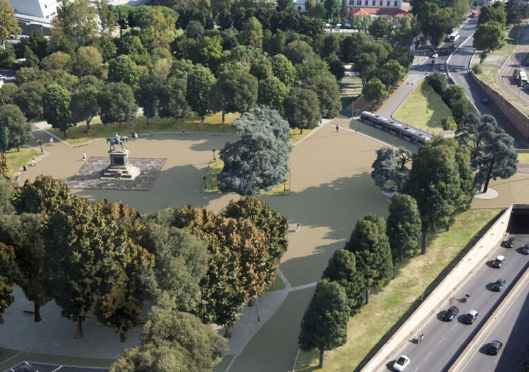 Il rendering di come sarà Piazzale Vittorio Veneto