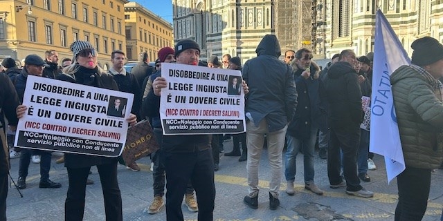 La protesta dei Ncc