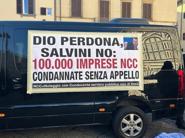 La protesta dei Ncc