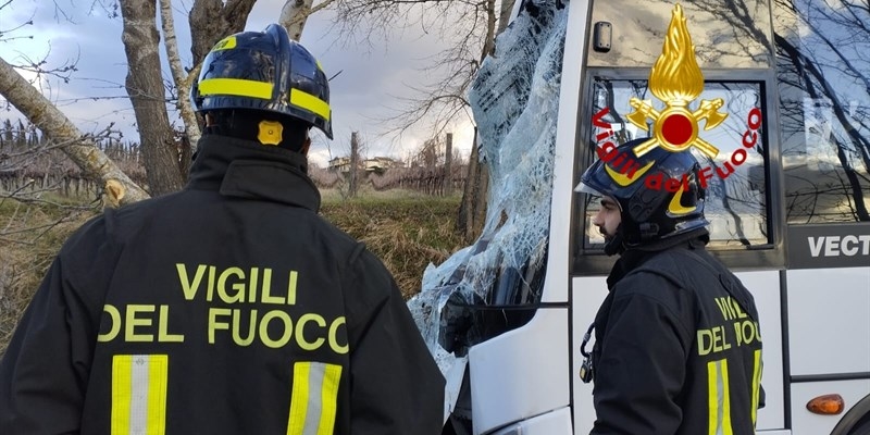 I Vigili del Fuoco sul posto