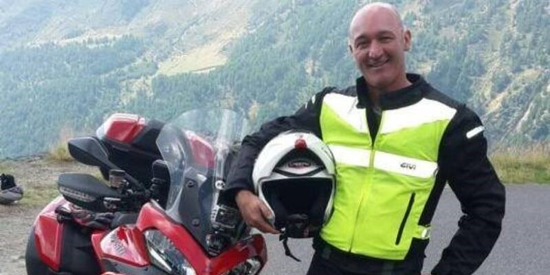 Fulvio Farina e la sua moto