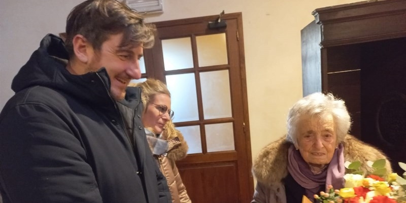 Il sindaco con nonna Bruna