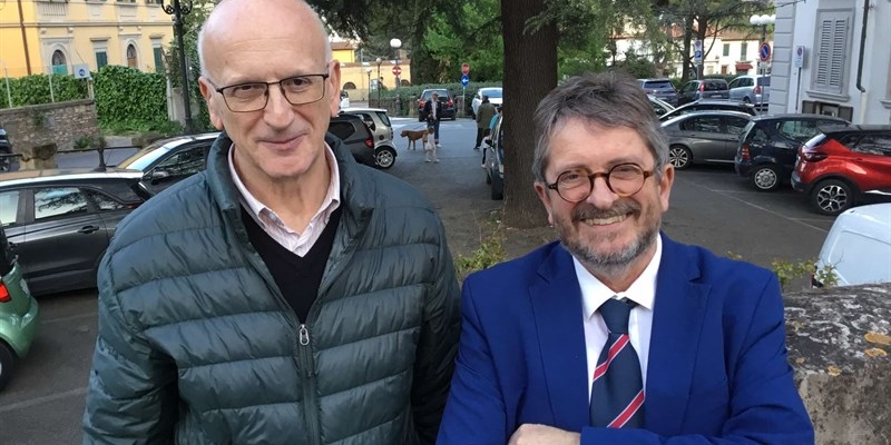 Il presidente Lorenzo Gori con il sindaco Giampiero Fossi