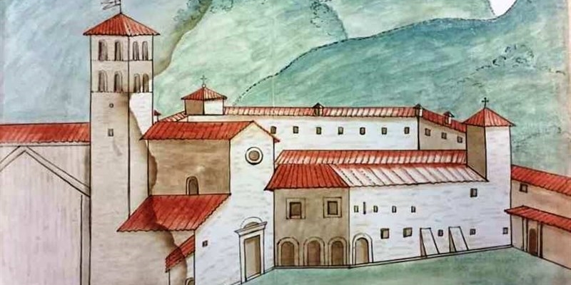 La Badia di Marradi- disegno dei registri vallombrosani