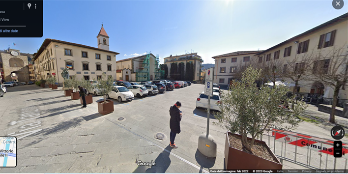 Frame di Piazza Vittorio Emanuele II a Pontassieve da Google Maps