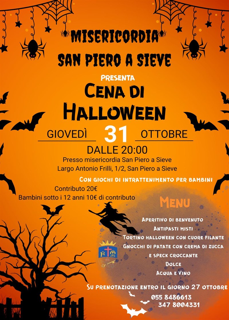 La locandina della cena di halloween