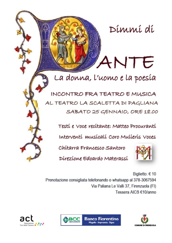 Locandina dell'evento su Dante