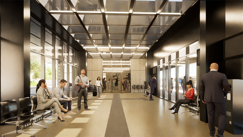 Render lavori progetto stazione di Pontassieve