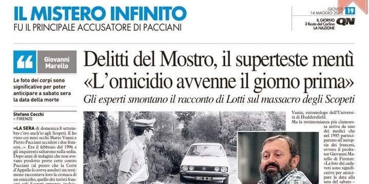 Mostro di Firenze: Revisione Vanni – Bufala mediatica o realtà?