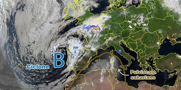 la visione dal satellite