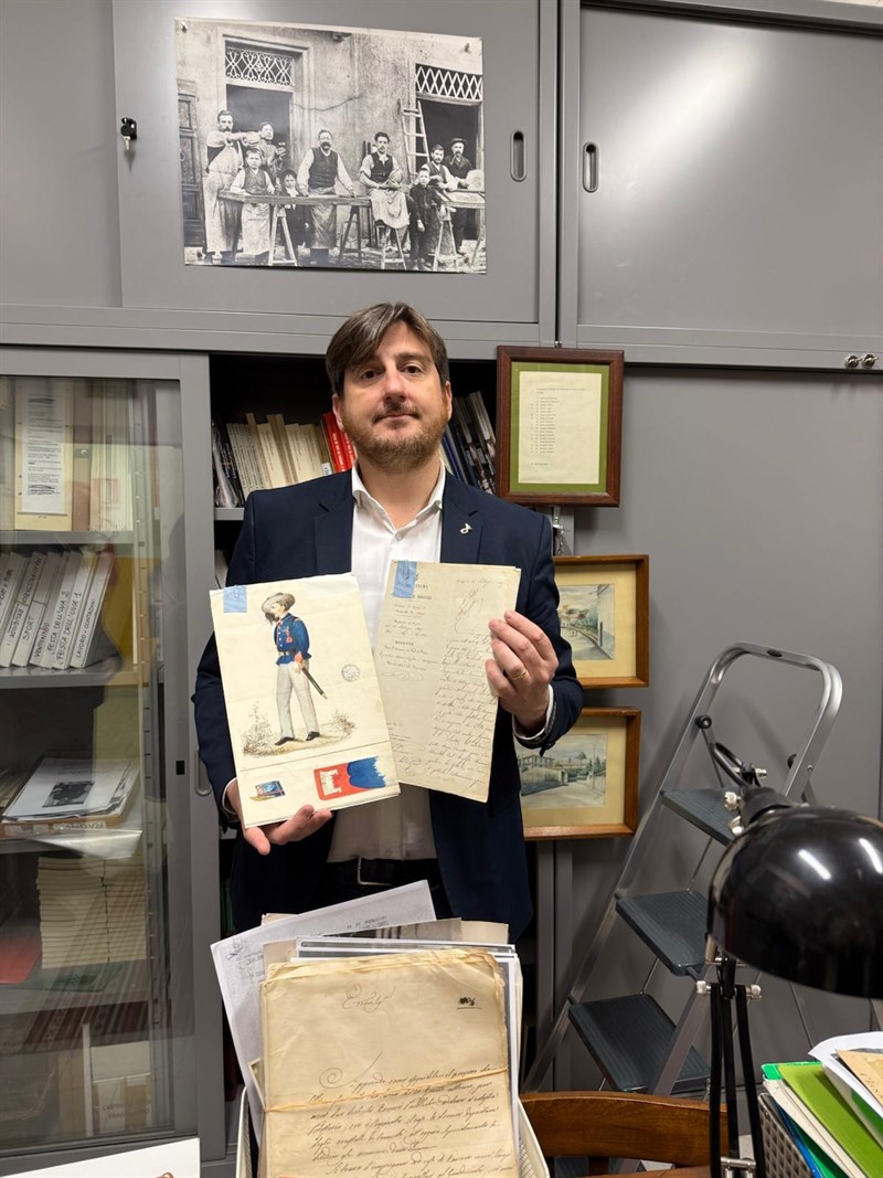 sindaco Ciappi e Fabrizio Fornera presso la sede dell'Archivio