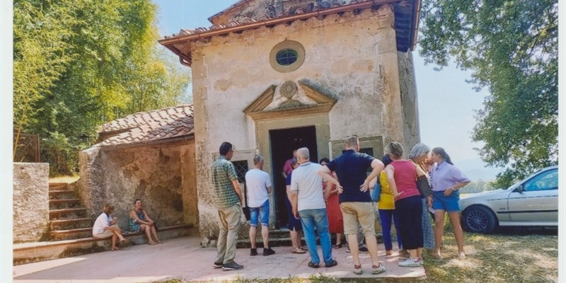 La funzione religiosa a  Santa Cristina  dello scorso anno. 