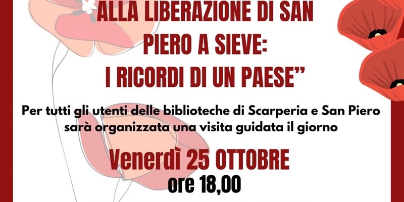 Un taglio della locandina della liberazione di San Piero