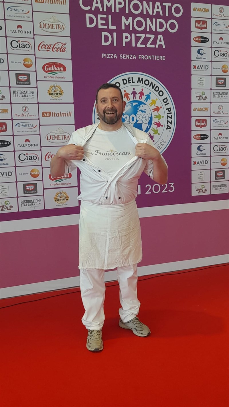 Andrea Bongi della pizzeria I Francescani al campionato del mondo di pizza