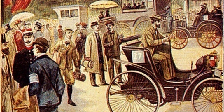 1894, Parigi-Rouen prima gara automobilistica della storia 