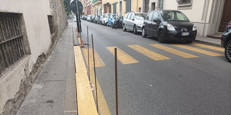 I pericolosissimi paletti di via Masaccio