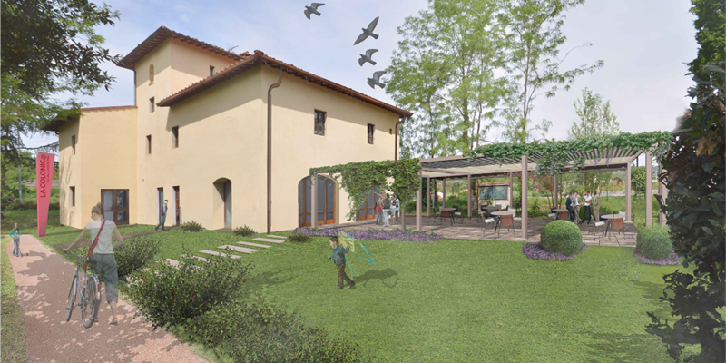 Casa colonica, rendering . Rignano sull'Arno