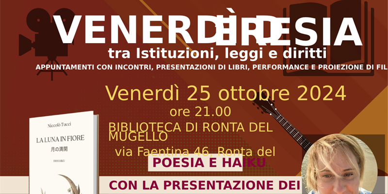 Venerdì D'eresia. Presentazione delle opere poetiche “La luna in fiore” e “Girovago in casa mia”