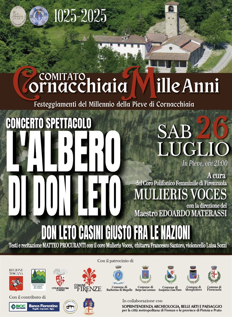 La locandina del concerto a Cornacchiaia