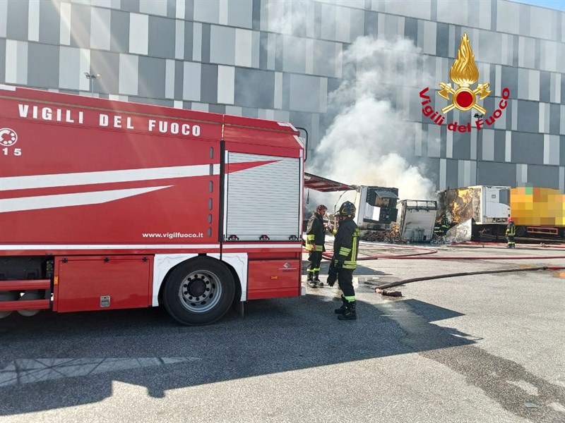 Fasi dell'intervento dei Vigili del Fuoco