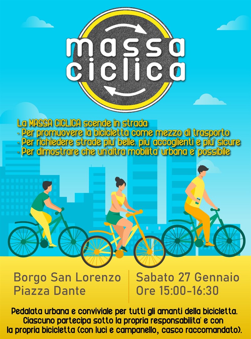Locandina, evento massa ciclica 2024 a Borgo San Lorenzo