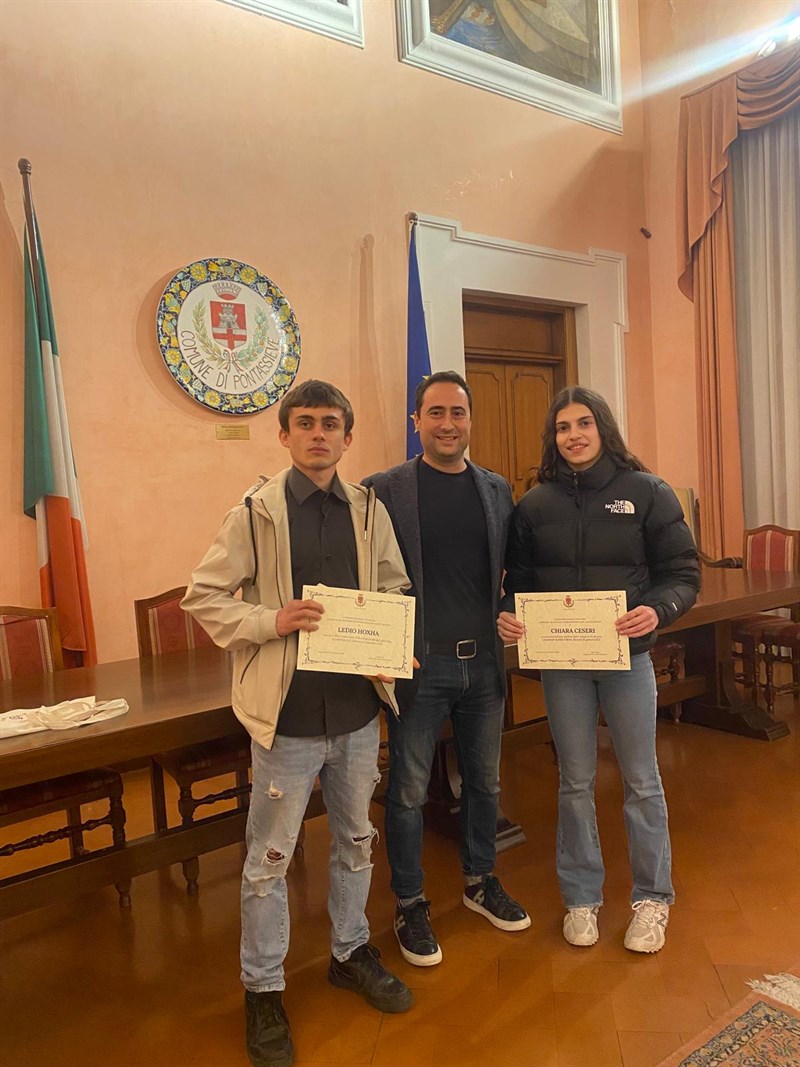 Ledio Hoxha e Chiara Ceseri Premiati due giovani atleti del territorio di Pontassieve