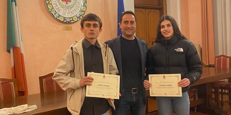 Ledio Hoxha e Chiara Ceseri Premiati due giovani atleti del territorio di Pontassieve