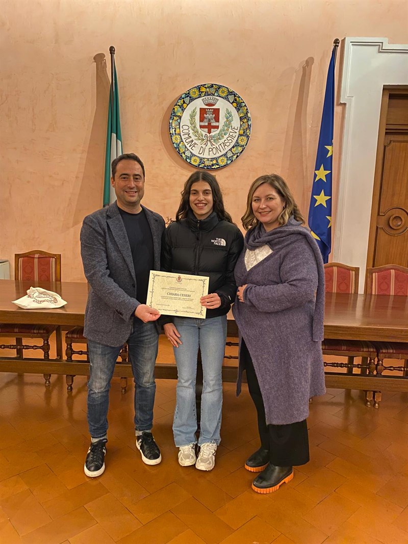 Ledio Hoxha e Chiara Ceseri Premiati due giovani atleti del territorio di Pontassieve