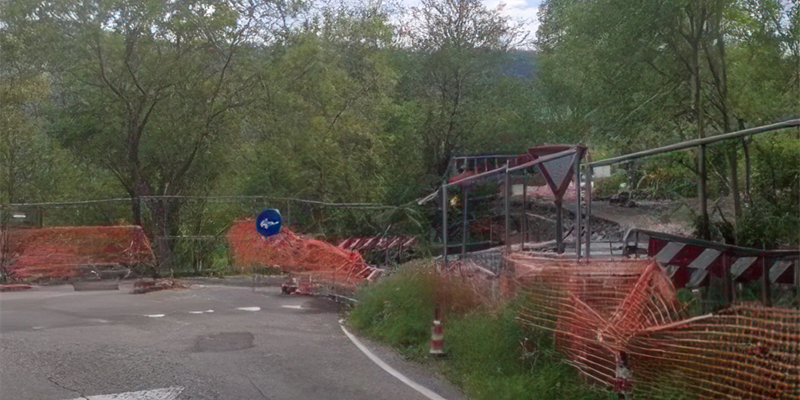 Un immagine dei cantieri durante il percorso