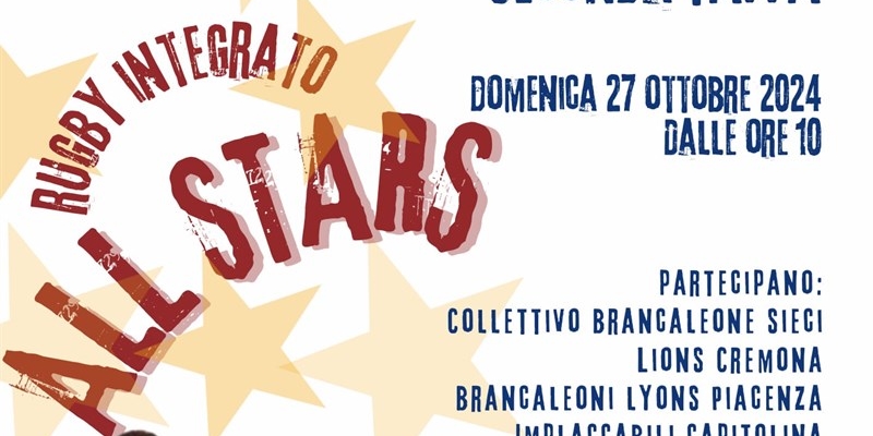 All stars Rugby integrato. Sei squadre da tutta italia in campo a Sieci