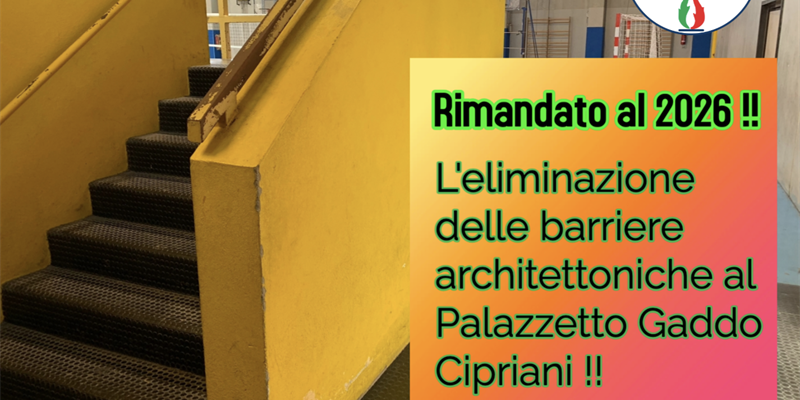 Le barriere architettoniche al Gaddo Cipriani