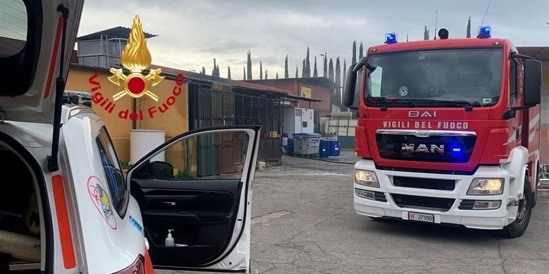 L'incendio di stamani